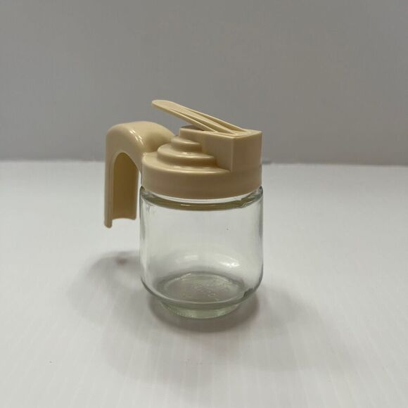 Vintage Gemco Small Glass Syrup Pitcher Dispenser - Picture 4 of 11